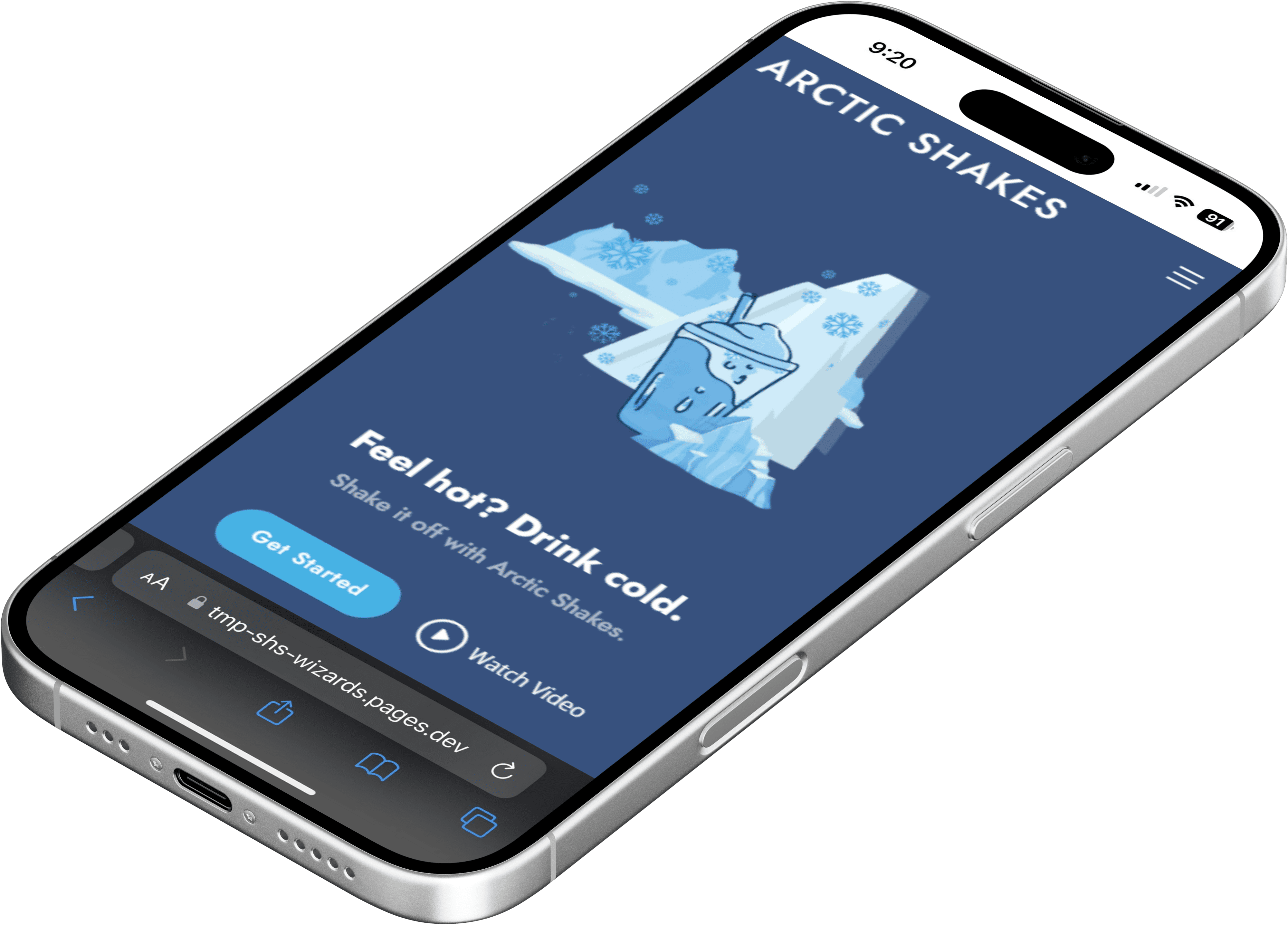 Arctic Shakes - Mobile Experience